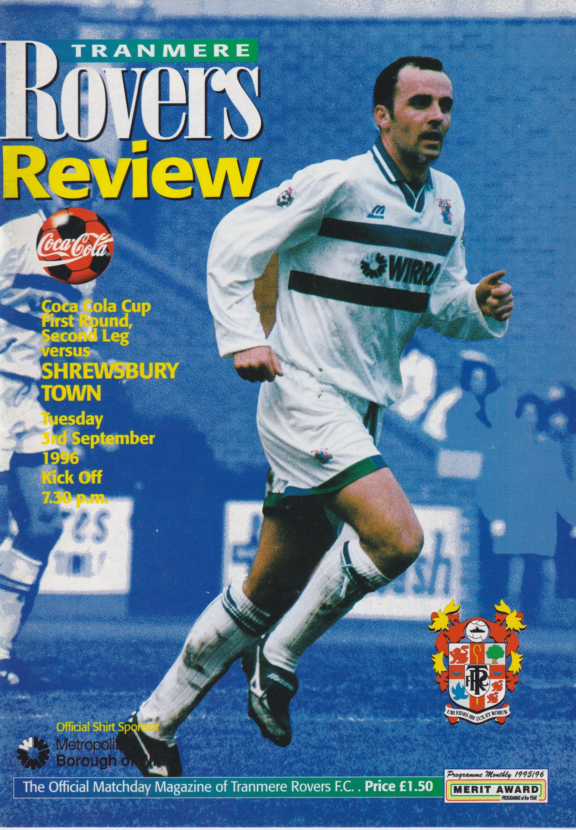 Tranmere Rovers v Shrewsbury Town match programme